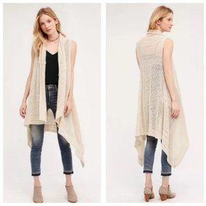 Anthropologie Angel of the North "Lua" Sweater Duster Vest